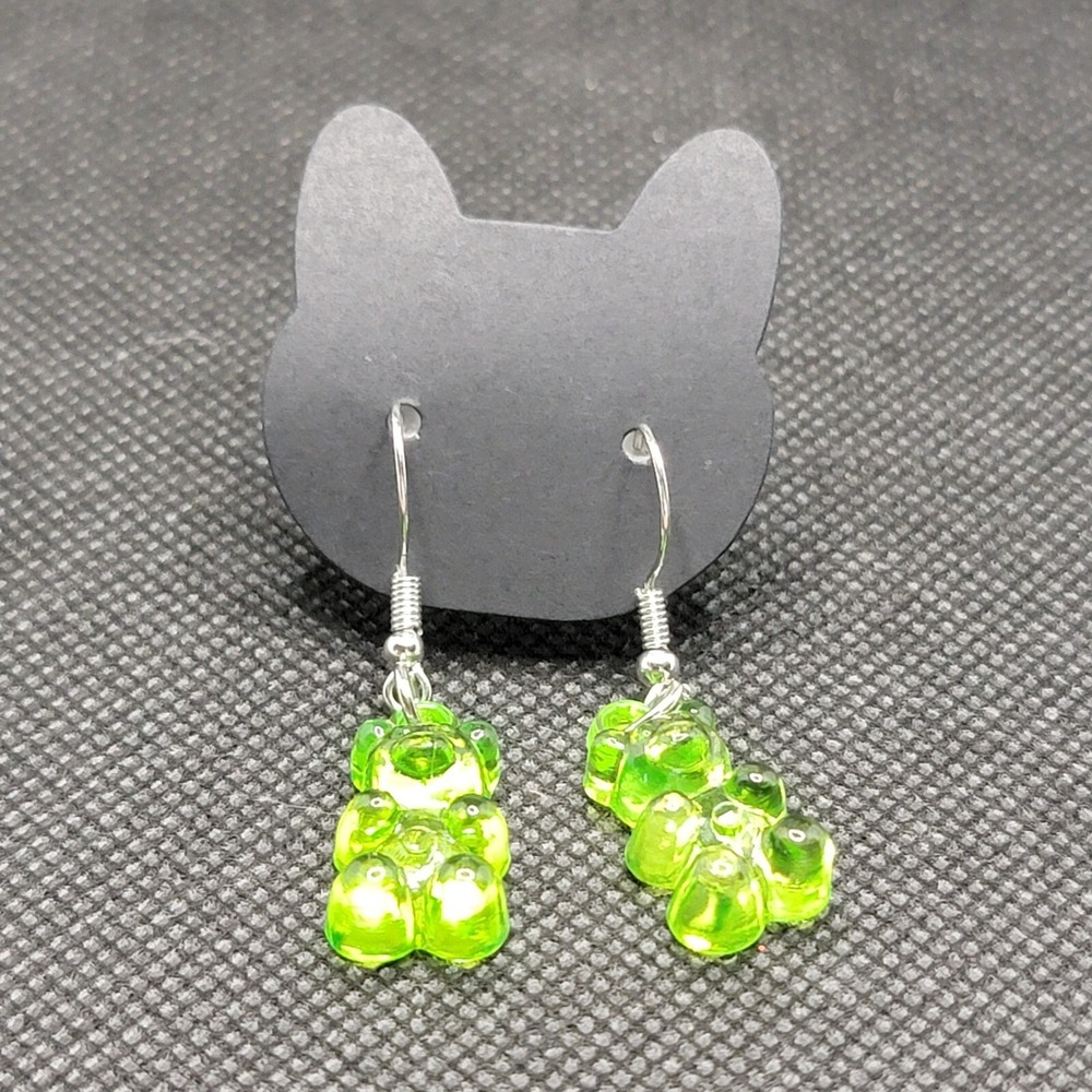 Gummy Bear Earrings/ Colorful Gummy Bear Dangle Earring